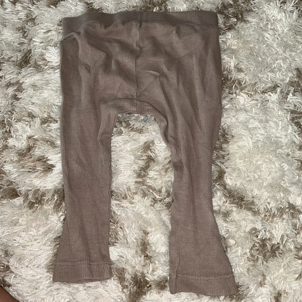 12-18 Months Kate Quinn Organic Rib Leggings Pants Brown Taupe Tan Neutral